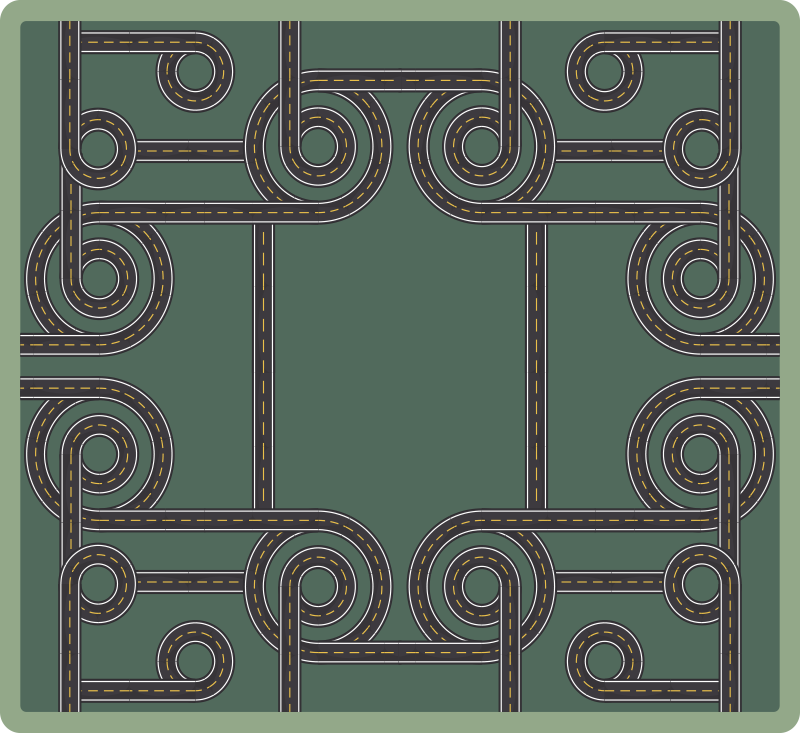 Road playmat for barn road teppe - Tenstickers