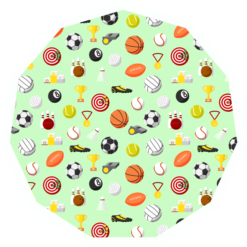 Barn sport baller design vinyl teppe - Tenstickers