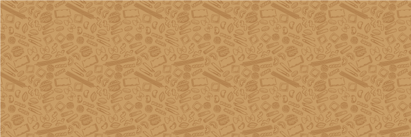 Brun pasta kjøkkenmønster vinylteppe - Tenstickers