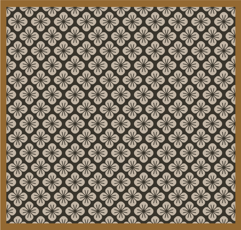 Geometrisk blomstermønster vinyl teppe geometrisk - Tenstickers