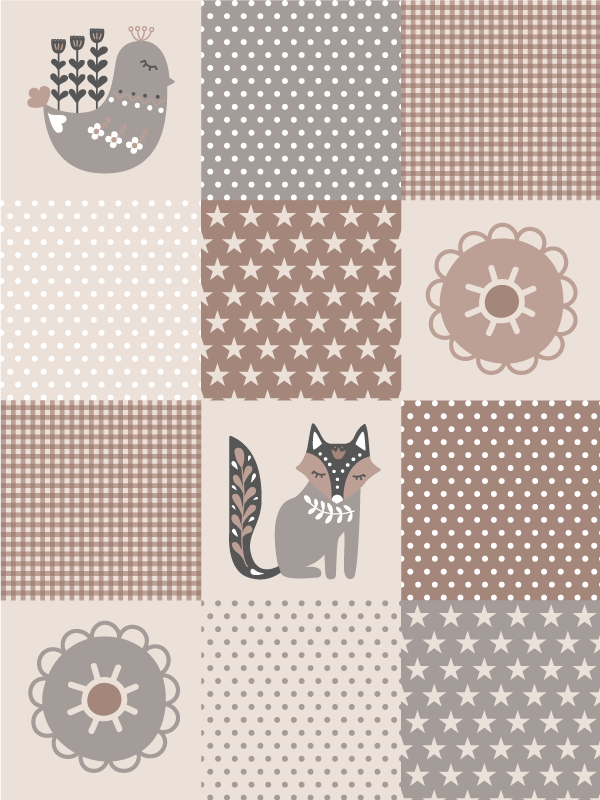 Lappeteppe spilletid Vinyl teppe flere barn - Tenstickers