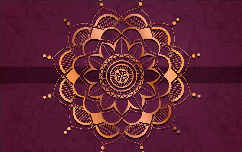 Mandala gulvpynt vinyl teppe mandala - Tenstickers