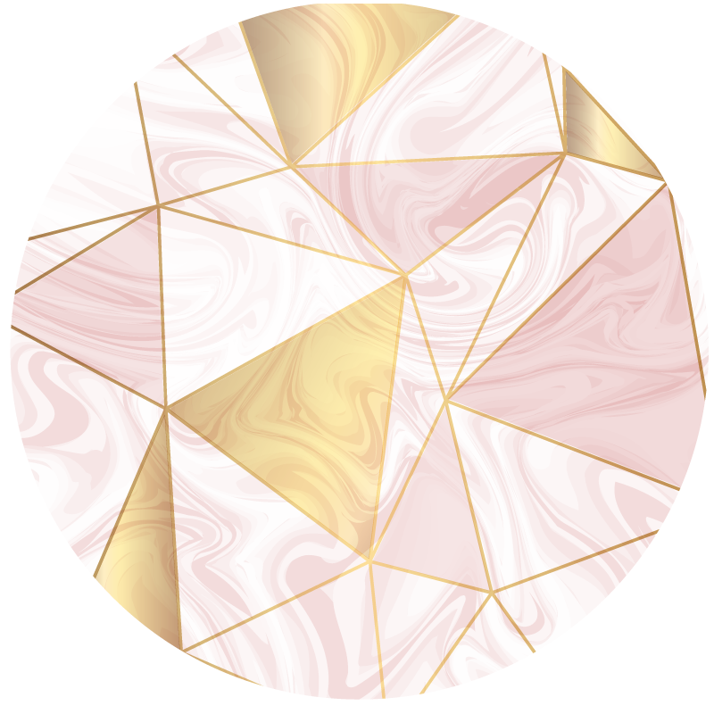 Geometrisk marmorkomposisjon vinyl teppe geometrisk - Tenstickers