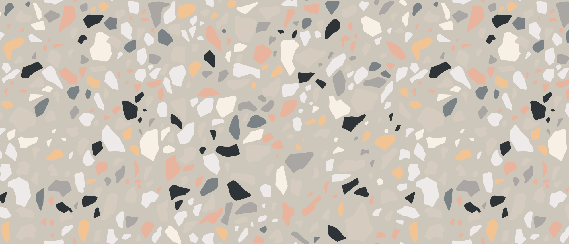 Beige terrazzo tekstur vinyl teppe - Tenstickers