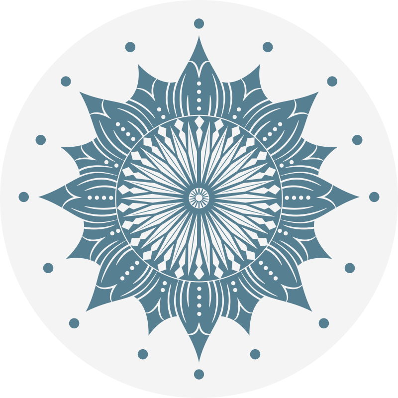 Turkis mandala vinylteppe - Tenstickers