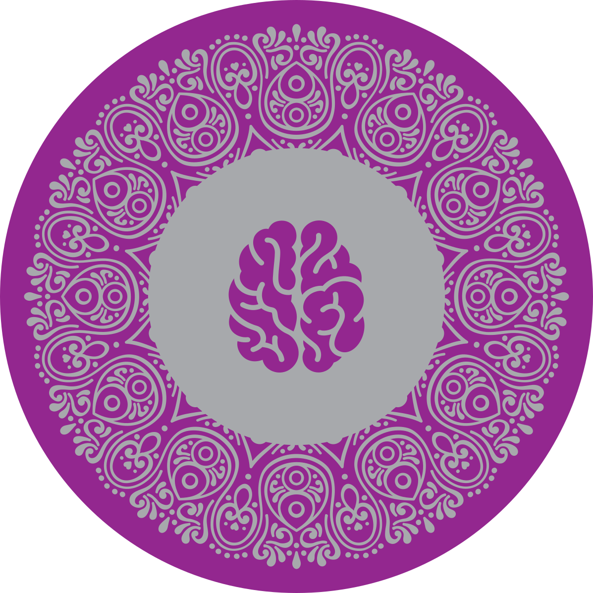 Hjerne mandala vinylteppe - Tenstickers