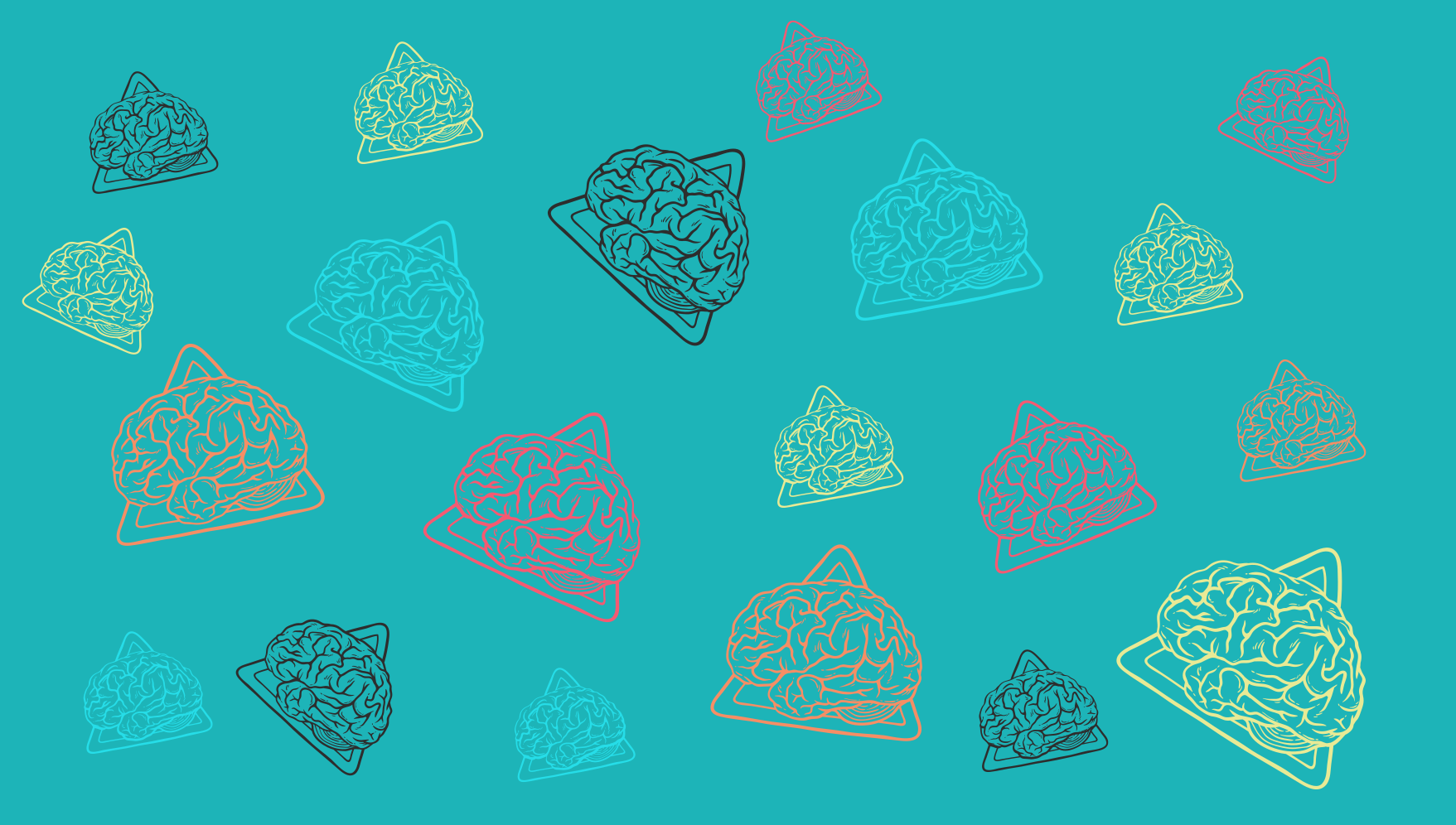 Abstrakte hjernemønstre Vinyl teppe flere barn - Tenstickers