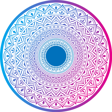 Mandala sirkulær array vinyl teppe mandala - Tenstickers