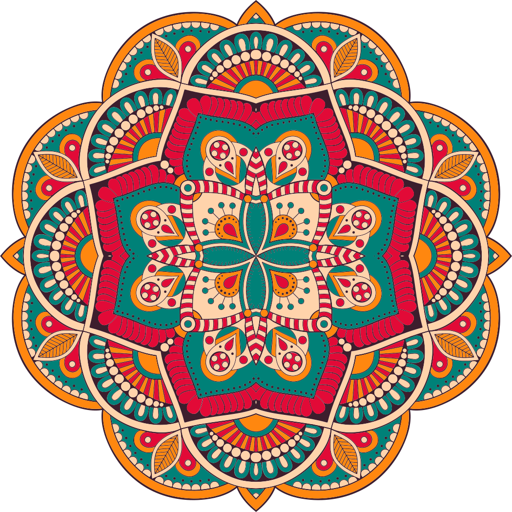 Marokkansk mandala vinylteppe - Tenstickers