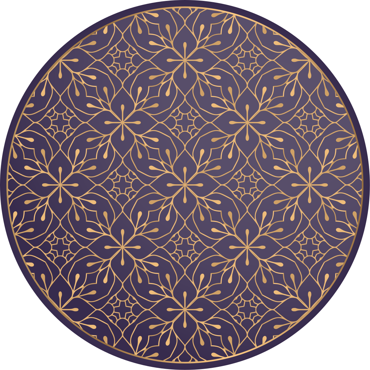 Mandala floral eleganse vinyl teppe mandala - Tenstickers