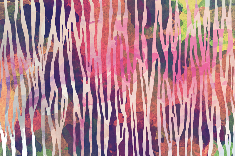 Abstrakt stripet spektrum Vinyl teppe striper - Tenstickers