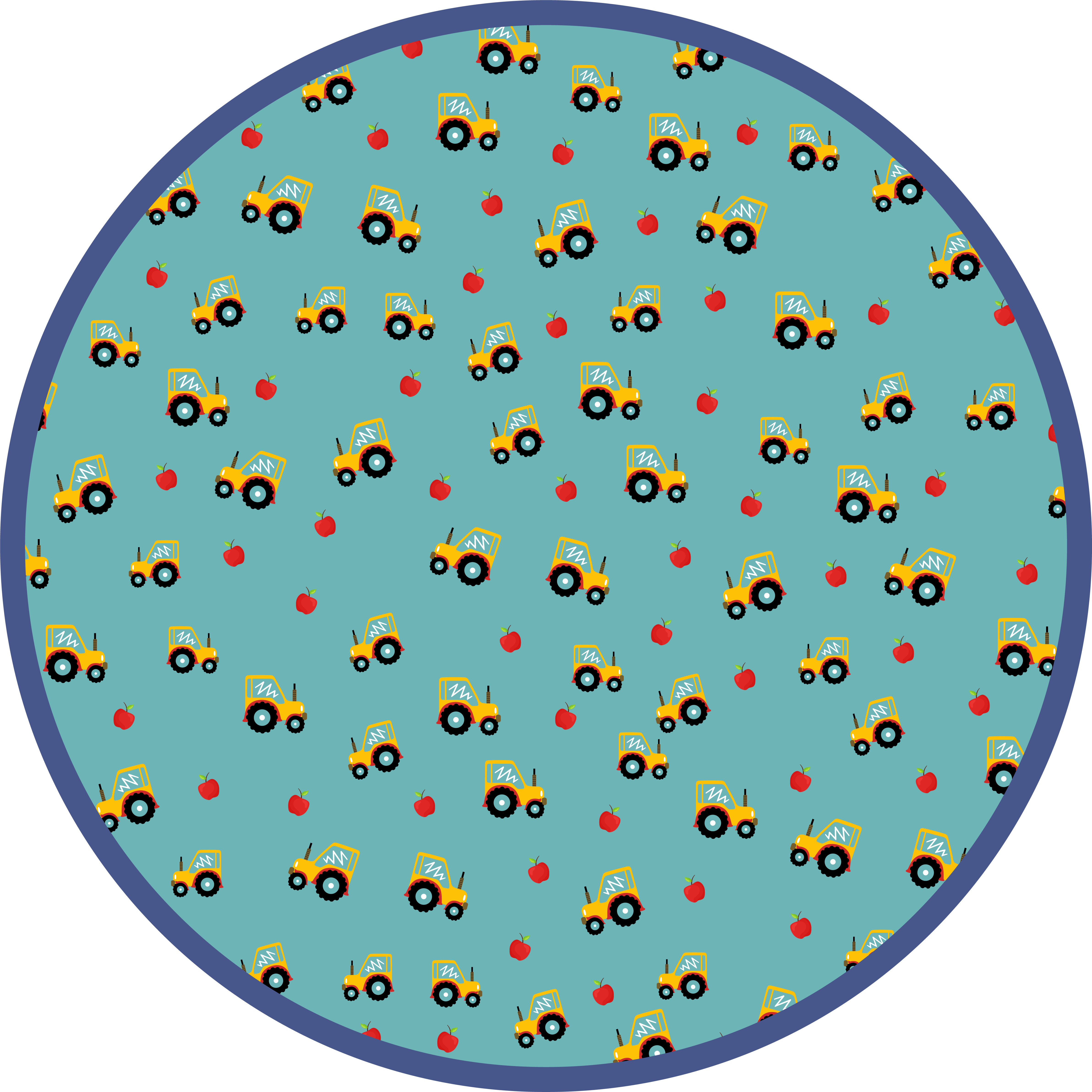 Lekent traktormotiv vinyl teppe spedbarn - Tenstickers