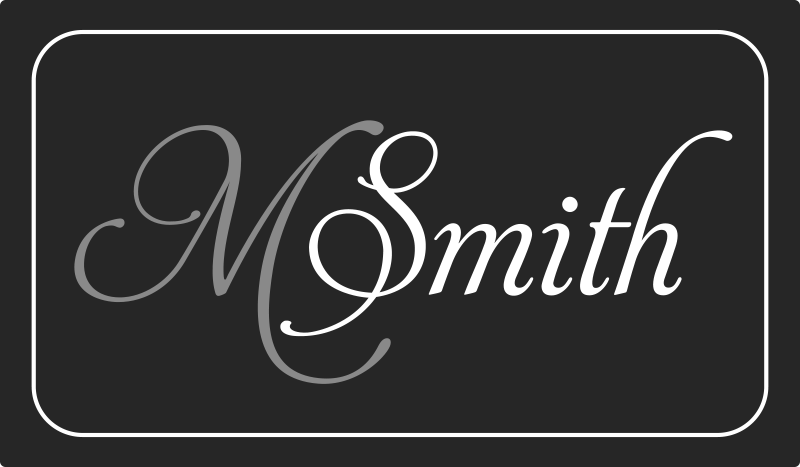 Tilpassbart monogram vinyl teppe med navn - Tenstickers