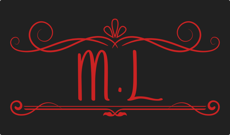 Monogram eleganse vinyl teppe med navn - Tenstickers