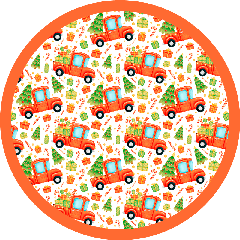 Leken transportsirkel Vinyl teppe flere barn - Tenstickers