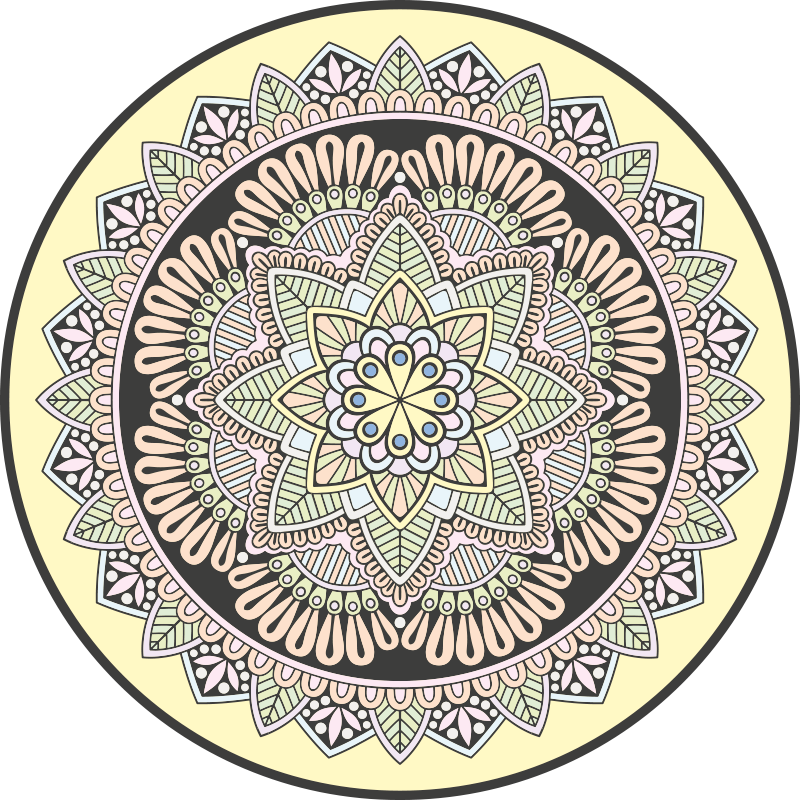 Flerfarget mandala mosaikkfliser - Tenstickers