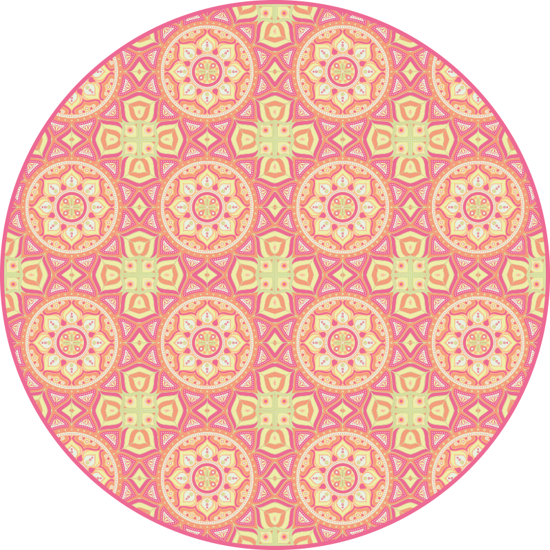 Mandala mønster sirkel vinyl teppe mandala - Tenstickers