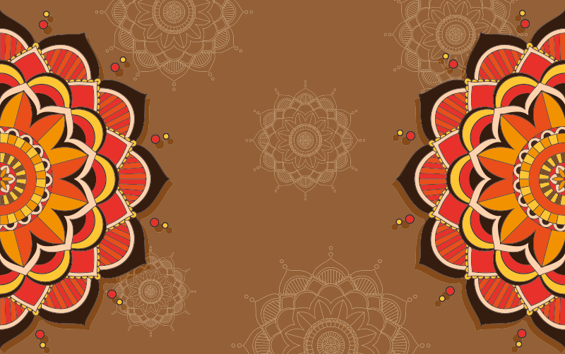 Mandala ornamentikk vinyl teppe mandala - Tenstickers