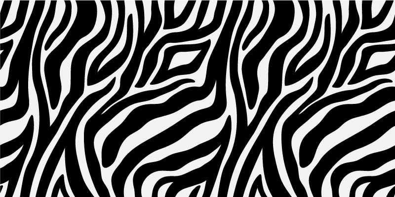 Zebra-trykk, dyreprint, vinylteppe - Tenstickers