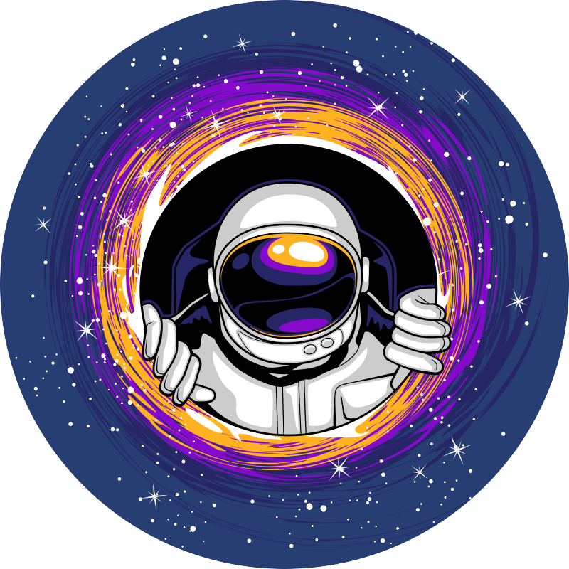 Astronaut i verdensrommet vinyl vinylteppe - Tenstickers