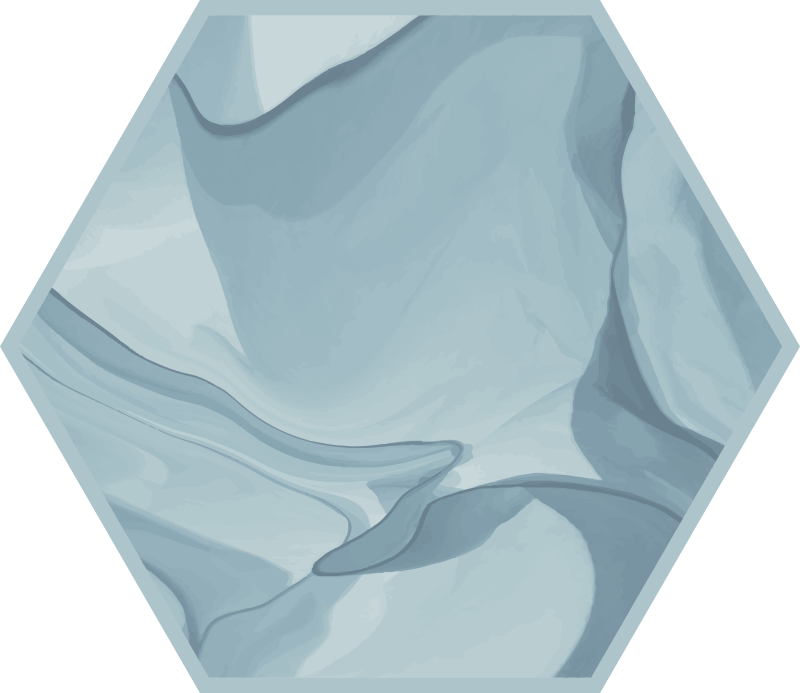 Blå marmor sekskantform moderne teppe - Tenstickers