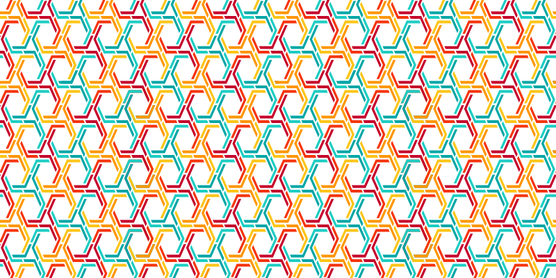 Sammenlåsende mønster vinyl teppe geometrisk - Tenstickers