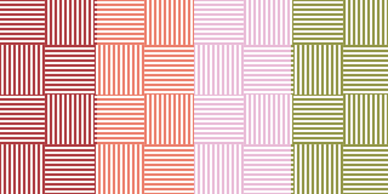 Fargerikt stripett firkantet  vinylteppe - Tenstickers