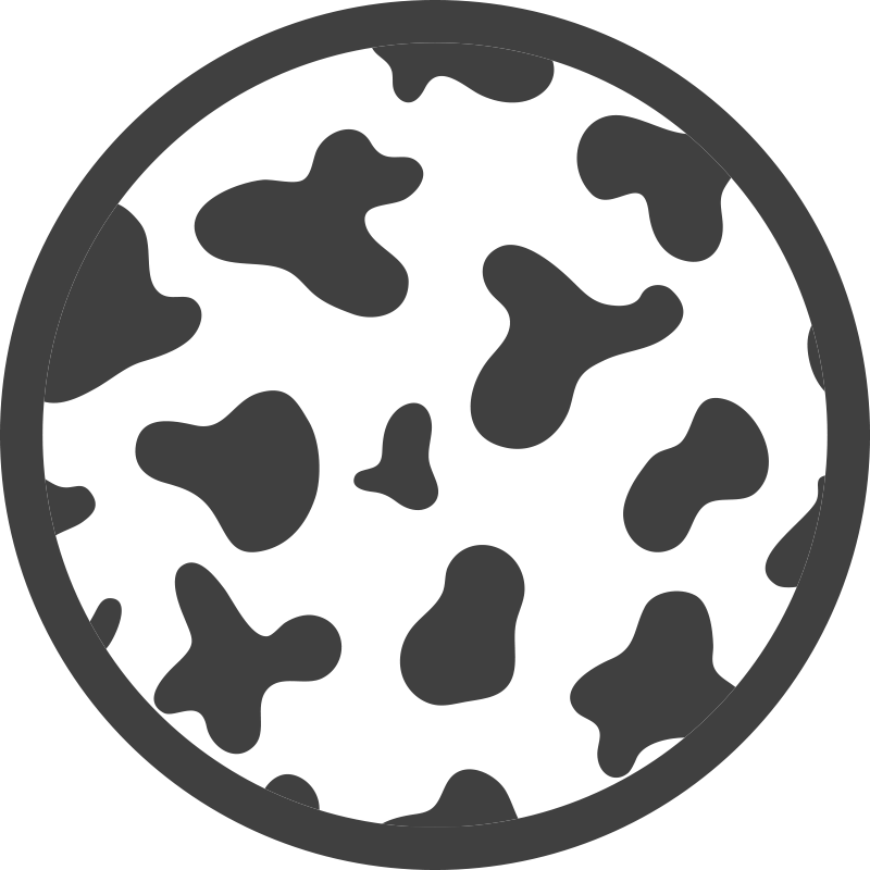 Svart og hvitt vinyltrykk i ku-trykk - Tenstickers