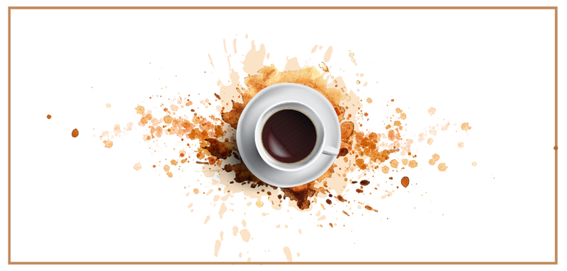 Kaffeeksplosjon spisestue vinylteppe - Tenstickers