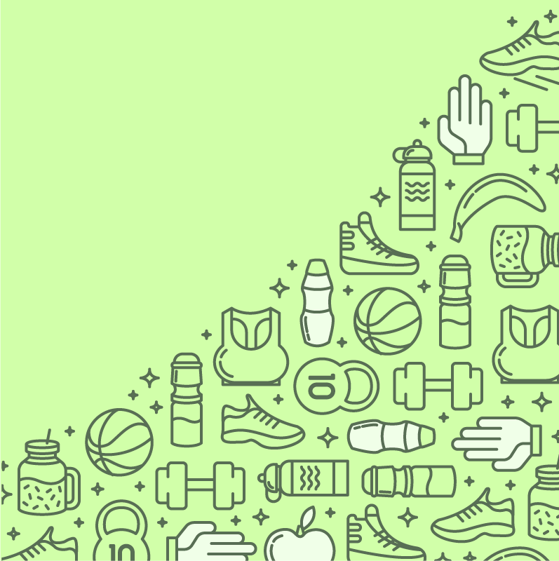 Treningsobjekter moderne vinyl teppe - Tenstickers