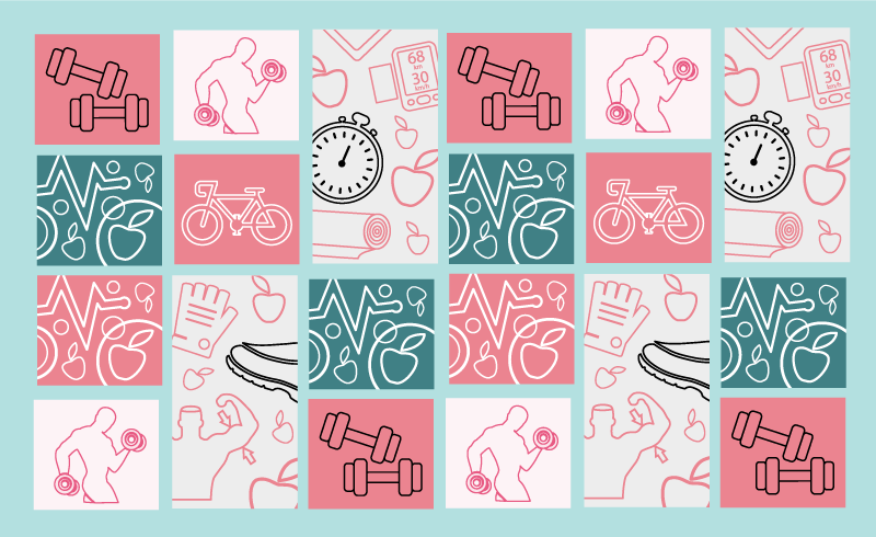 Treningsvekt moderne vinyl teppe - Tenstickers