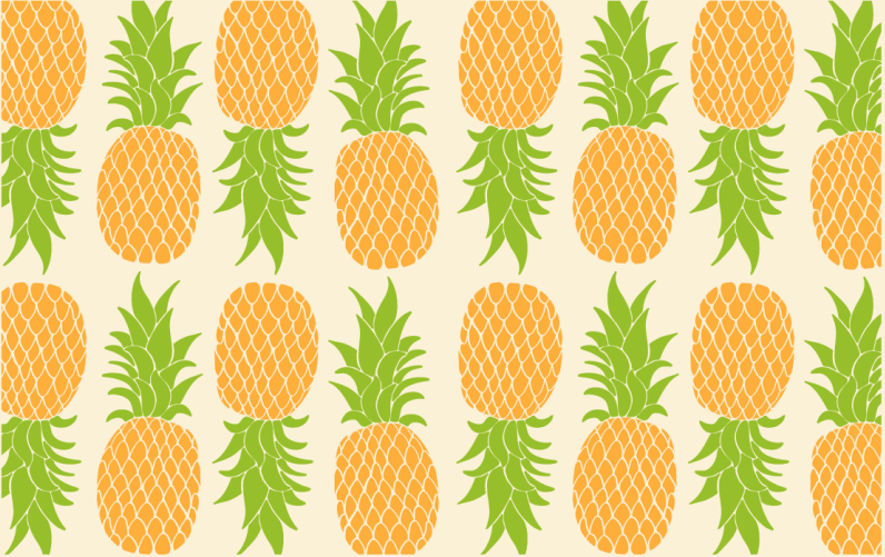 Pinapple mønster kjøkken gulvfliser - Tenstickers