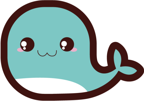 Anime hval dyr vinyl teppe - Tenstickers