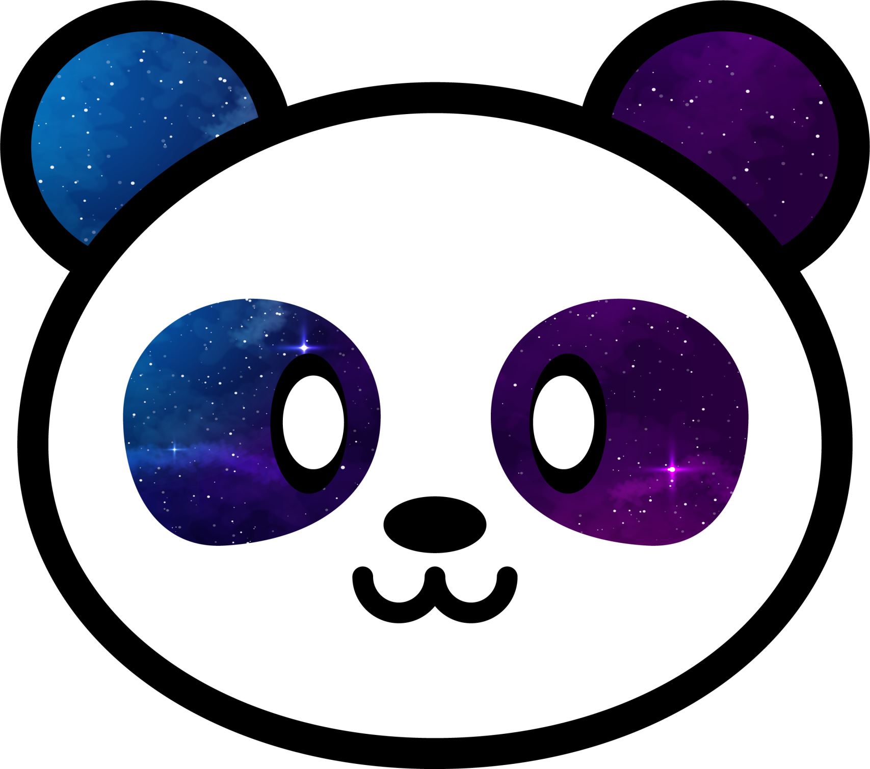 Anime galakse panda dyre vinyl teppe - Tenstickers