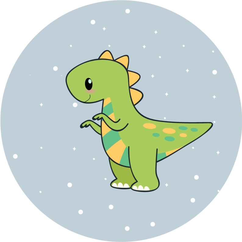 Anime dinosaur dyre vinyl teppe - Tenstickers