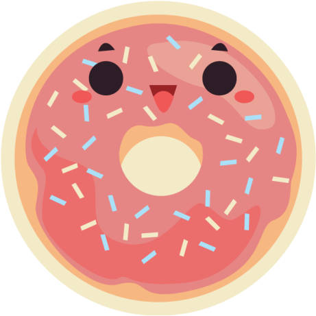 Happy face donut barn vinyl teppe - Tenstickers