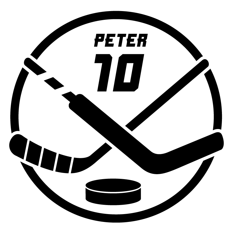 Personlig ishockey tekstmatte - Tenstickers
