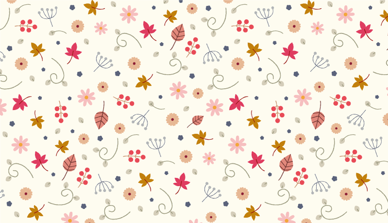 Polka dot forlater blomsterteppe - Tenstickers