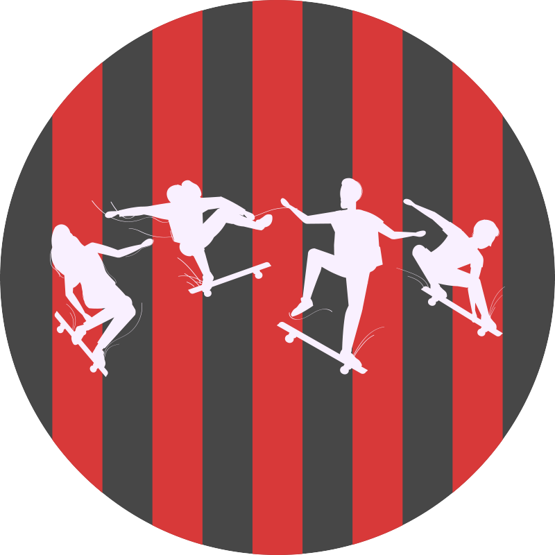 Jumping skaters ungdoms vinyl teppe - Tenstickers