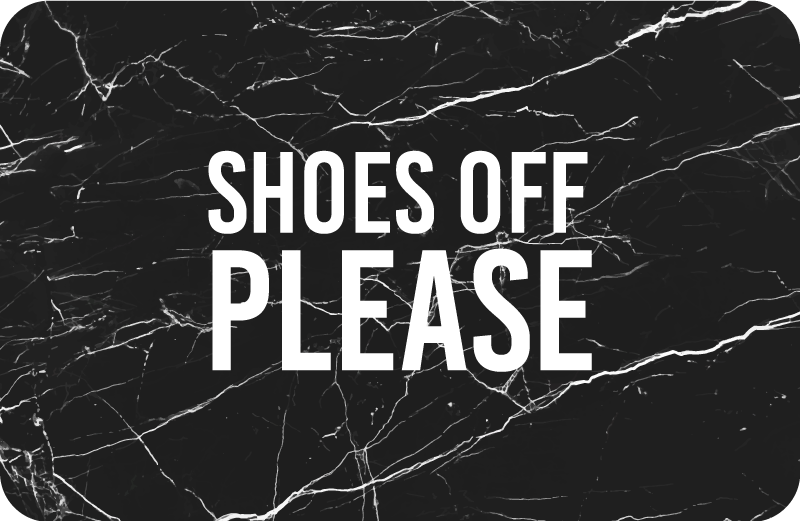 Sko av marmor mønster tilpasset teppe - Tenstickers