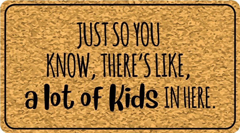 Morsomme barn tekst tilpasset vinyl teppe - Tenstickers