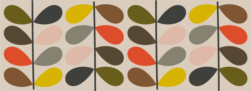 Orla kiely mønster moderne teppe - Tenstickers