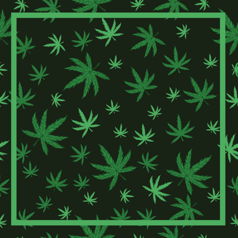Cannabisbladmønster vinyl teppe dyr - Tenstickers
