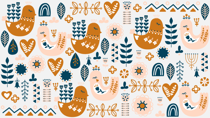 Lekne barnehagemønstre vinyl teppe spedbarn - Tenstickers