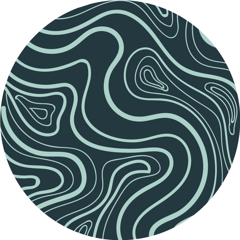 Mørk grønn virvel nordisk vinylteppe - Tenstickers