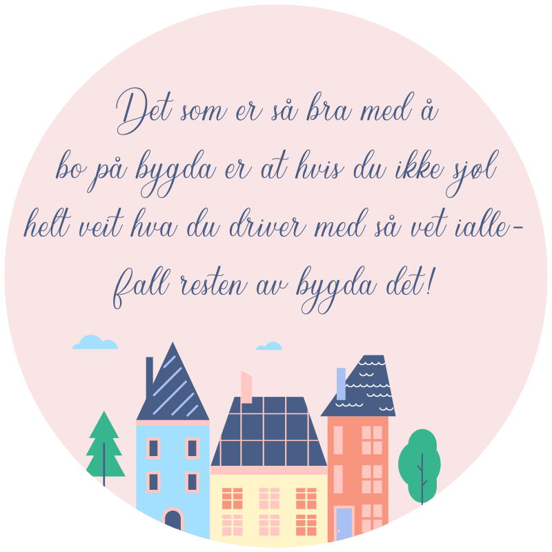 Norsk sitat bygda kjenner deg tilpasset vinyl teppe - Tenstickers