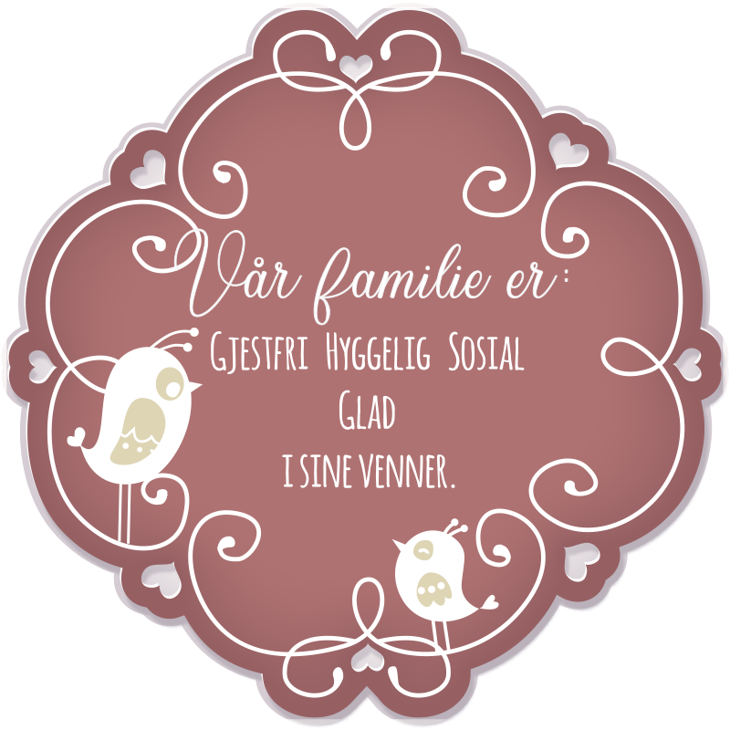 Norsk sitat familien vår er tilpasset vinyl teppe - Tenstickers