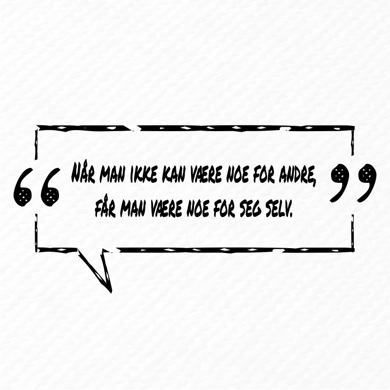 Norsk sitat være deg selv tilpasset vinyl teppe - Tenstickers
