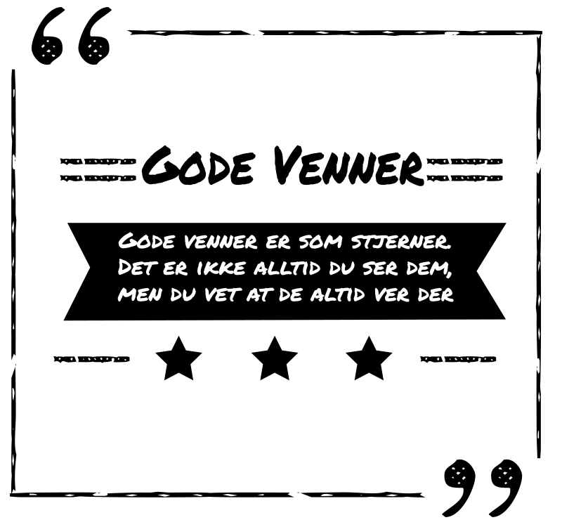 Norske sitatvenner er som stjerneteppe - Tenstickers