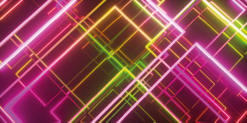 Neon linjekunst vinyl teppe moderne - Tenstickers